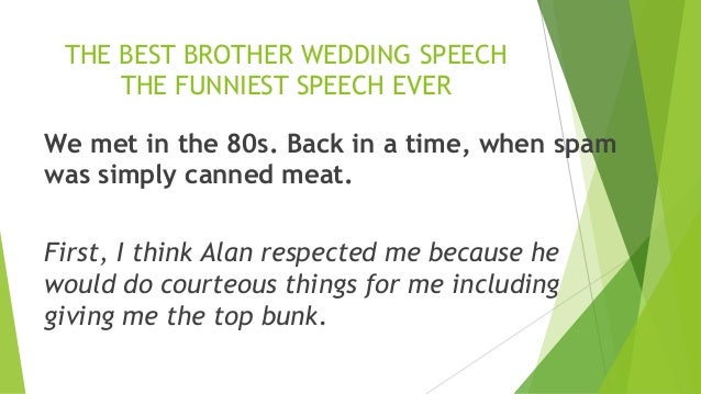 Wedding speeches brother groom image