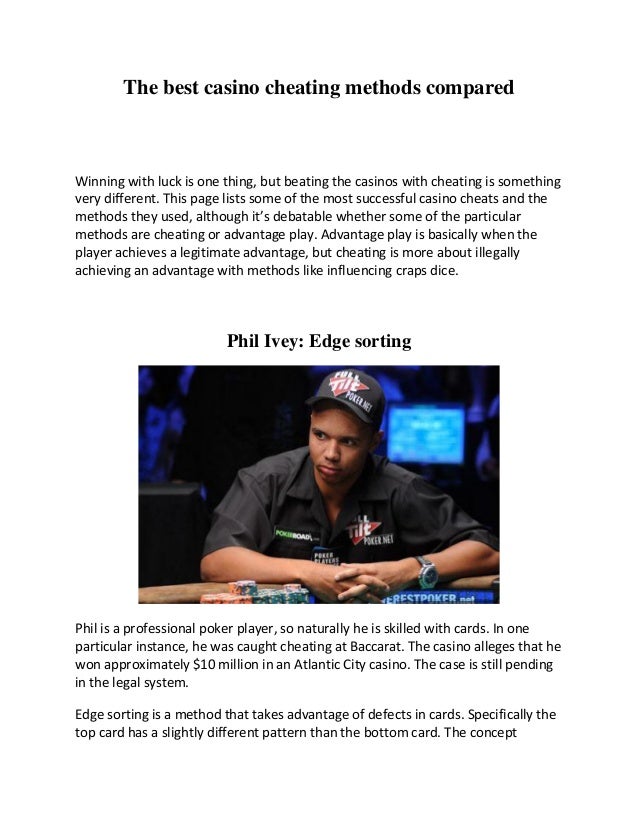 Cheating Options Types of cheating at a casino - joaclass