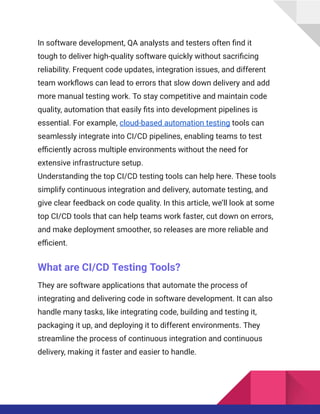 CI/CD Tools That Will Revolutionize Your DevOps Process | PDF