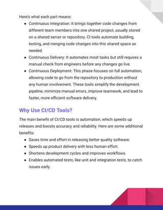 CI/CD Tools That Will Revolutionize Your DevOps Process | PDF