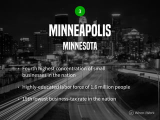 • Fourth highest concentration of small
businesses in the nation
• Highly-educated labor force of 1.6 million people
• 15t...