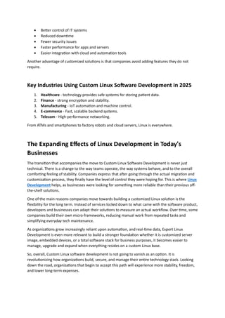 The Best Custom Linux Software Development Trends to Watch in 2025 | PDF