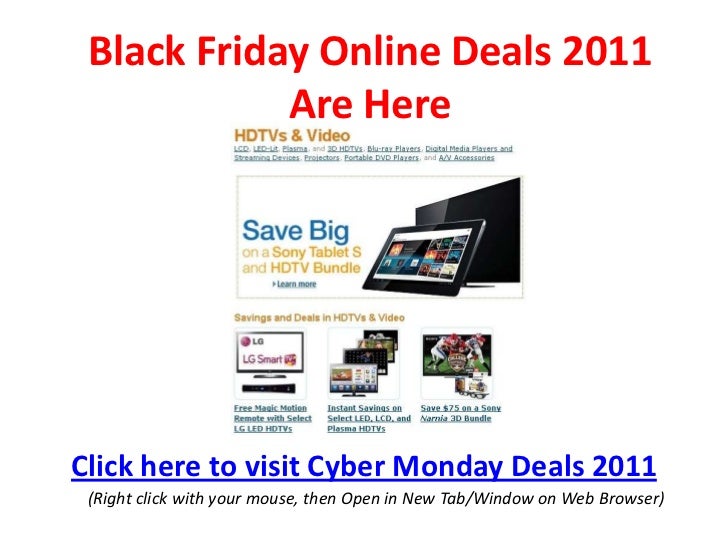 The Best Electronic Black Friday Online Only Deals 2011 - Where To Find Black Friday Deals Electronic