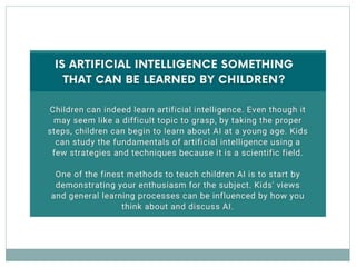 The Best Fun Artificial Intelligence Courses for Kids - RoboGenius | PPTX