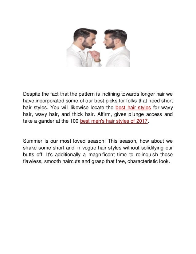 The Best Haircuts For Men 2017