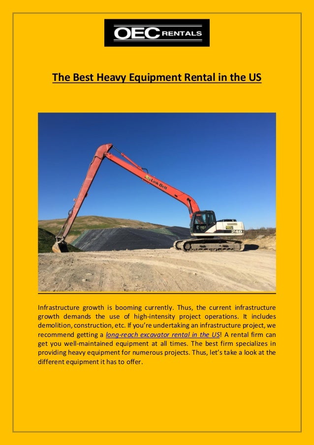The Best Heavy Equipment Rental in the US