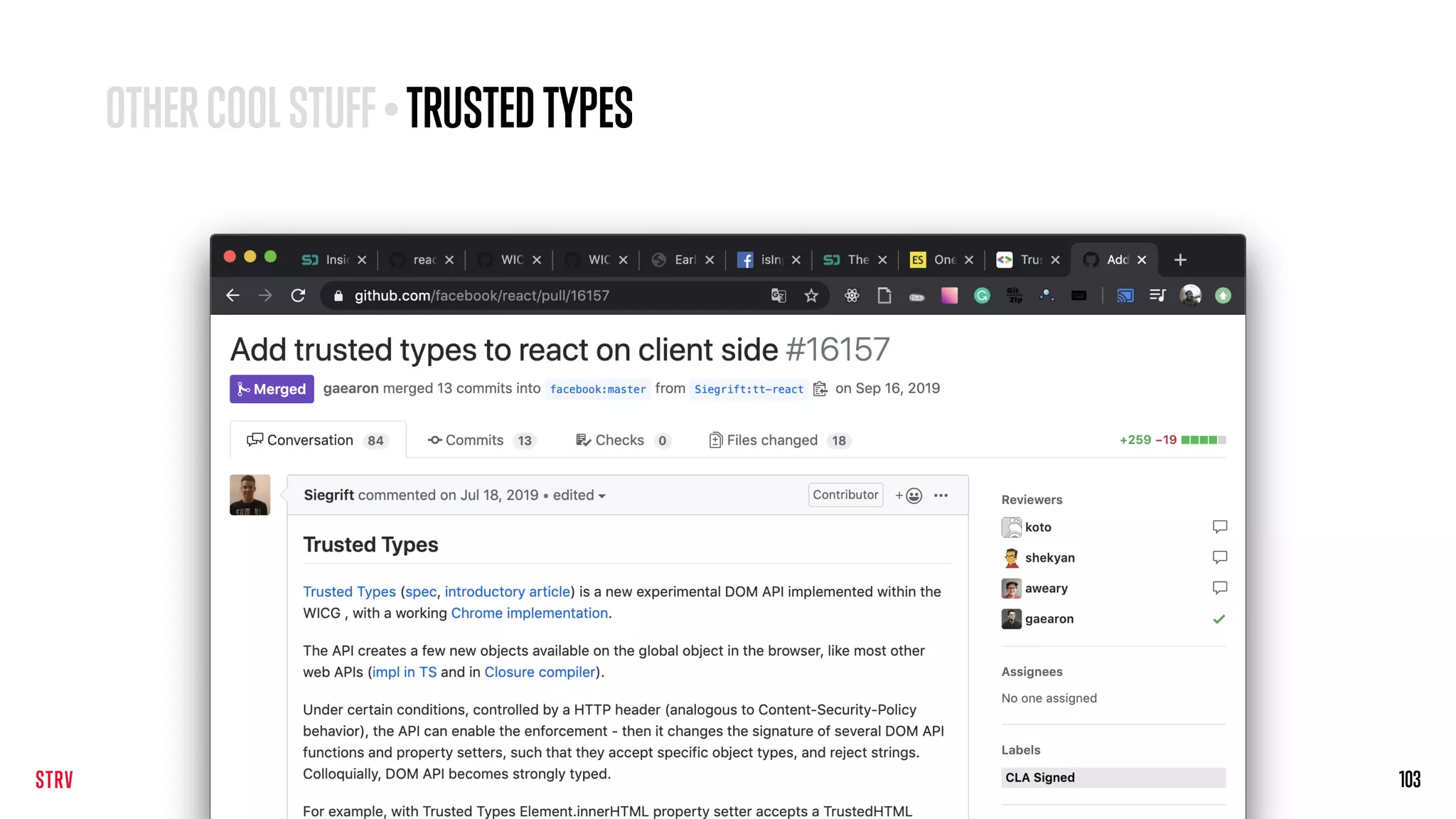 103
OTHERCOOLSTUFF• TRUSTEDTYPES
 