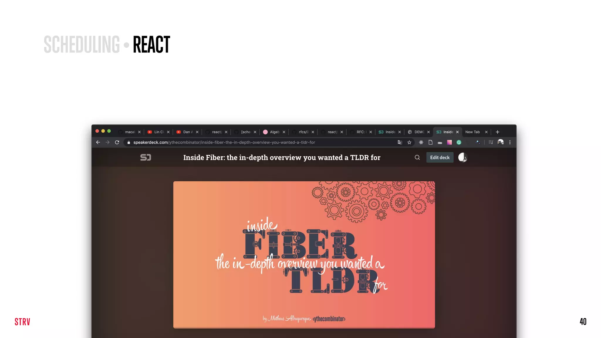 40
SCHEDULING • REACT
 