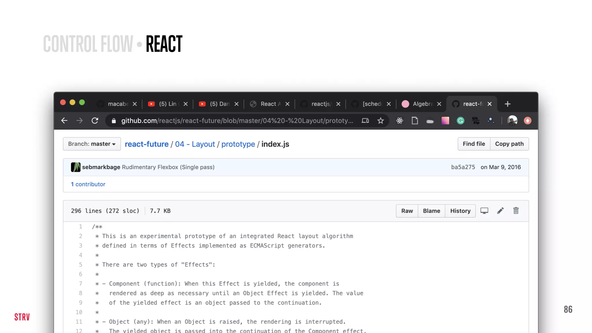 86
CONTROLFLOW•REACT
 