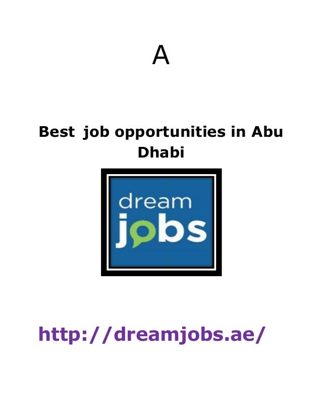 The best job opportunities in abu dhabi