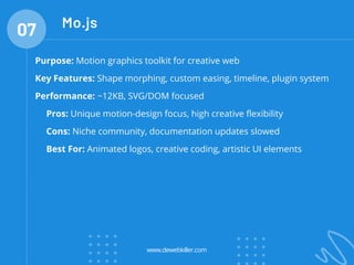 The Best JS Animation Library - top 10 list | PDF