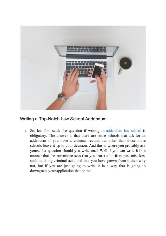 Graduate school addendum example picture