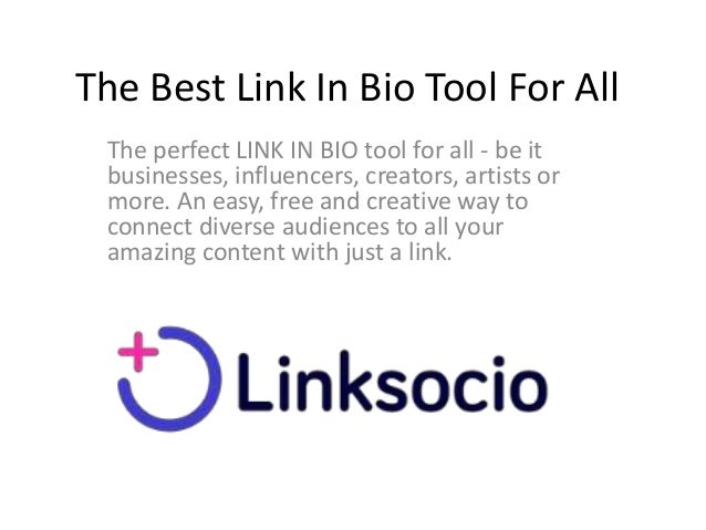The Best Link In Bio Tool For All
The perfect LINK IN BIO tool for all - be it
businesses, influencers, creators, artists or
more. An easy, free and creative way to
connect diverse audiences to all your
amazing content with just a link.
 