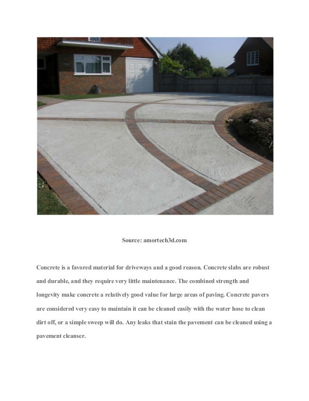 The best mix for concrete driveways