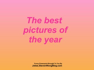 The best  pictures of the year Funny Powerpoint Brought To You By Jokes.StevenWongBlog.com 
