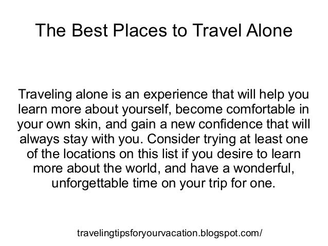 The Best Places To Travel Alone