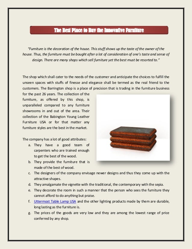 The Best Place To Buy The Innovative Furniture