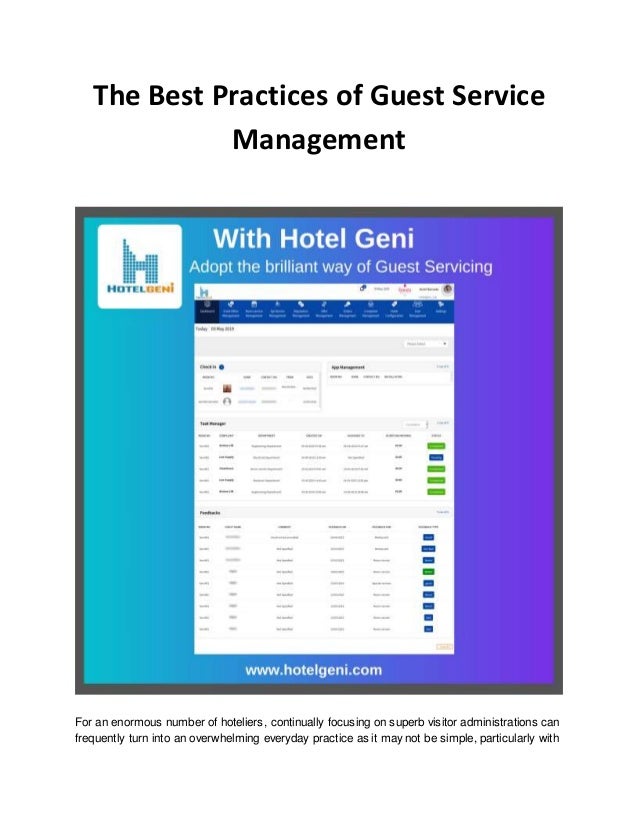 The best practices of guest service management