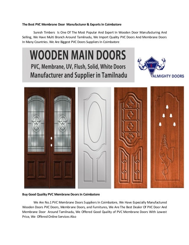 The Best Pvc Membrane Door Manufacturer In Coimbatore
