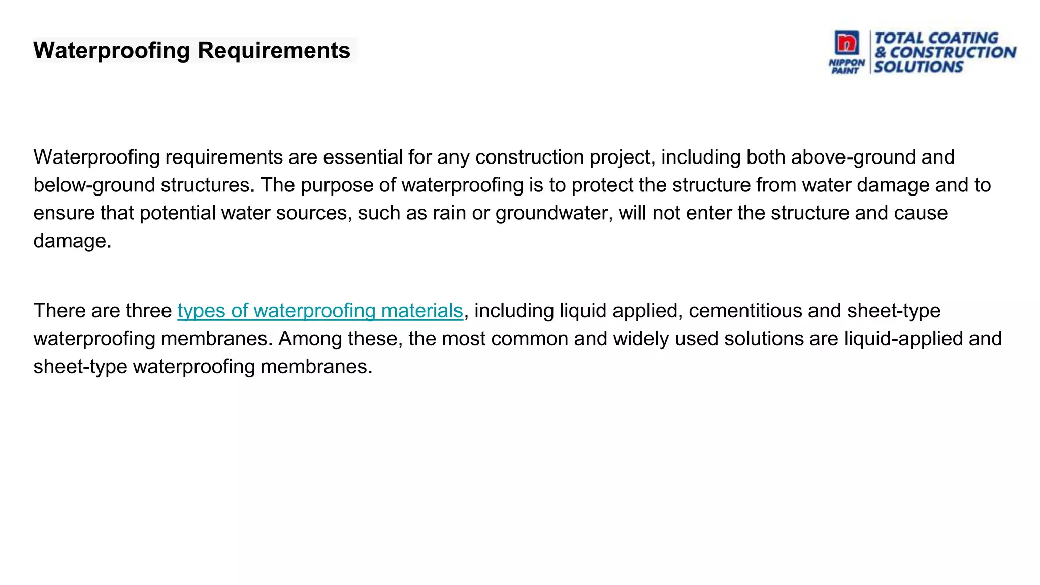 The Ultimate Guide to Waterproofing Solutions | PPTX