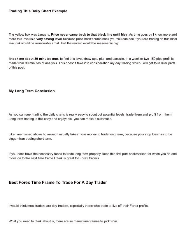 Best time frame to trade forex
