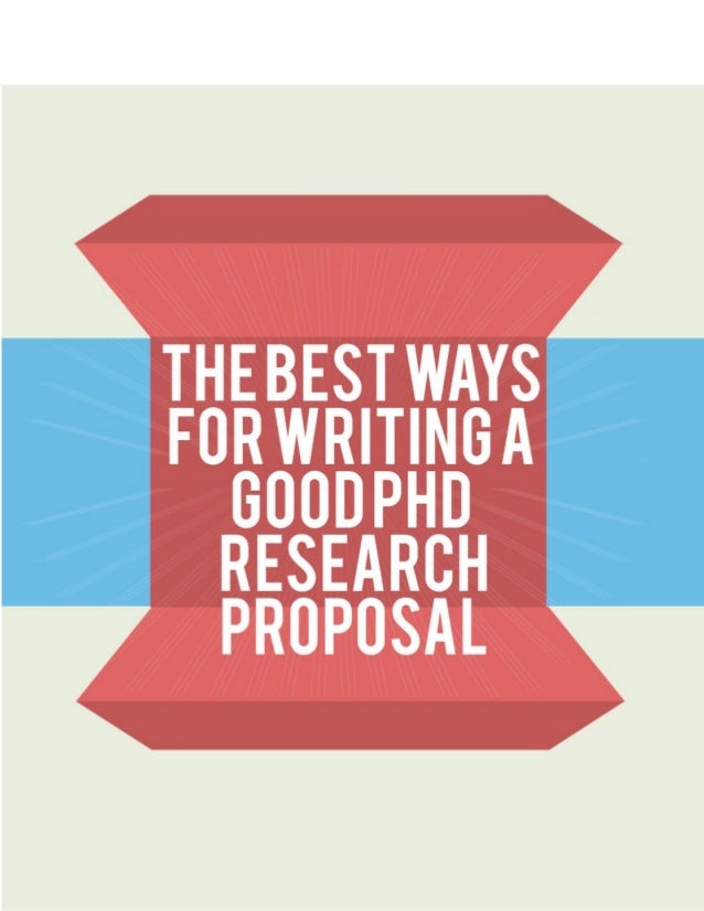 Writing a good phd proposal
