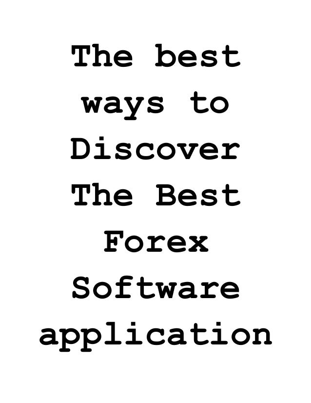 Best forex software