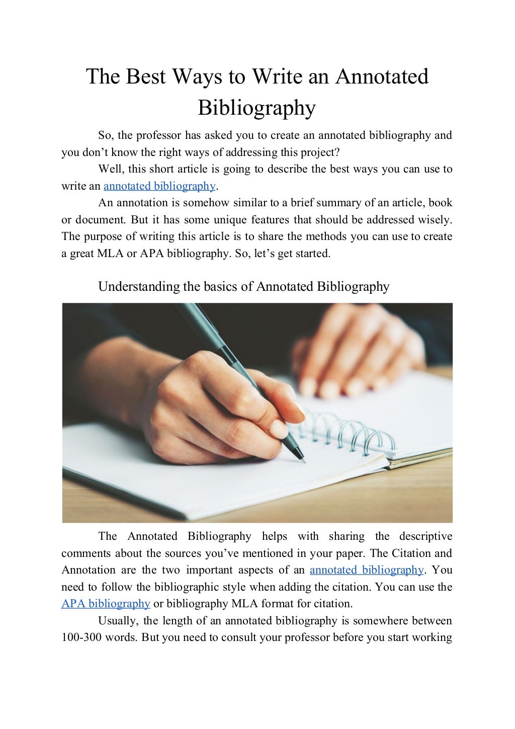 Annotated bibliography of websites example image