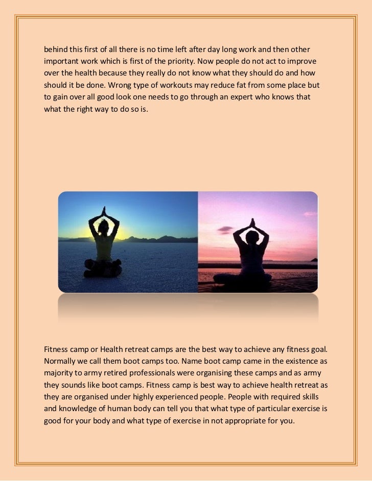 Health Retreat in NSWHealth Retreats Fat CampsWeight Loss Camp