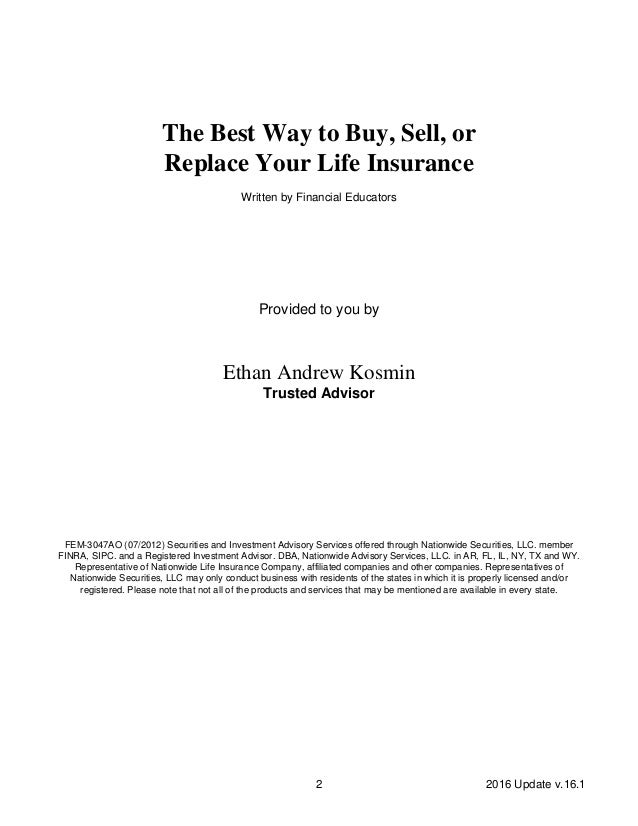 The Best Way to Buy Sell or Replace Life Insurance Infographic