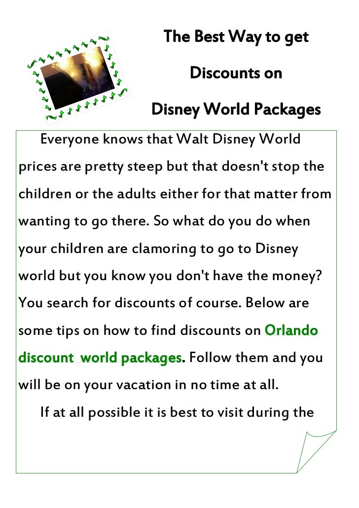 The Best Way to Get Discounts on Disney World Packages