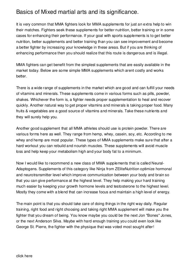 Basics of Mixed martial arts and its significance.