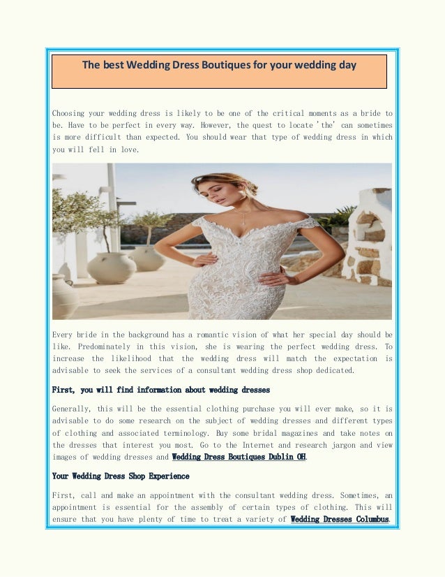 The Best Wedding Dress Boutiques For Your Wedding Day