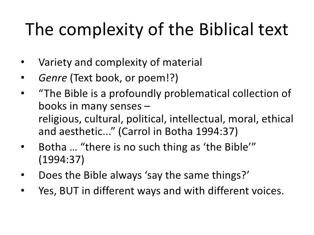 The bible and ethics st143