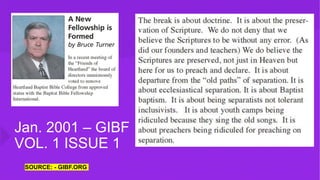 Specific Teachings Where We Differ with
many Bible Baptists in the Philippines
We do not believe in COMPROMISE
1.We do not...