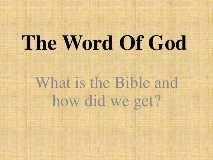 The Bible Gods Holy Word