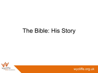 The Bible: His Story 