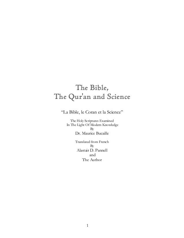 Book The Bible The Quran And Science Dr Maurice Bucaille Pdf