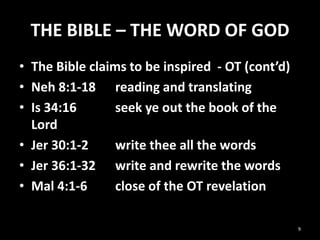 The Bible – The Word Of God Internet