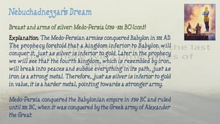 Breast and arms of silver: Medo-Persia (539 -331 BC) (cont)
 