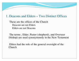 Deacon Scriptures The biblical role of deacons in the church old powrpoint version | PDF