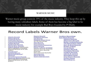 The big 3 major music labels | PPTX