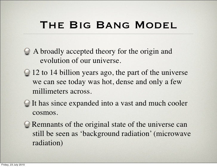 The big bang theory