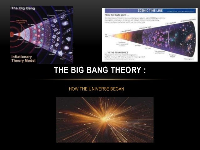 an essay on the big bang theory Free essay: the big bang theory the steady state theory of cosmology claims that the universe simply exists without changing with time this theory presents. an essay on the big bang theory Free essay: the big bang theory the steady state theory of cosmology claims that the universe simply exists without changing with time this theory presents.