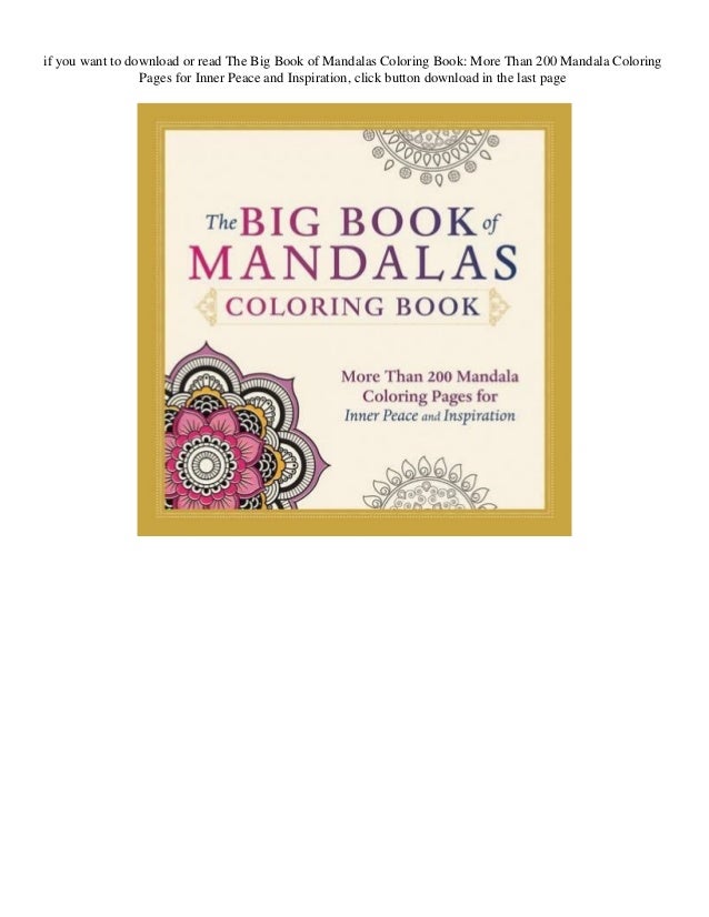 Download Download The Big Book Of Mandalas Coloring Book More Than 200 Mand