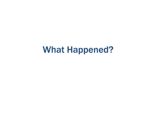 What Happened?
 