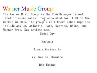 The big four record labels