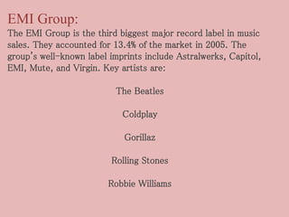 The Big Four Record Labels