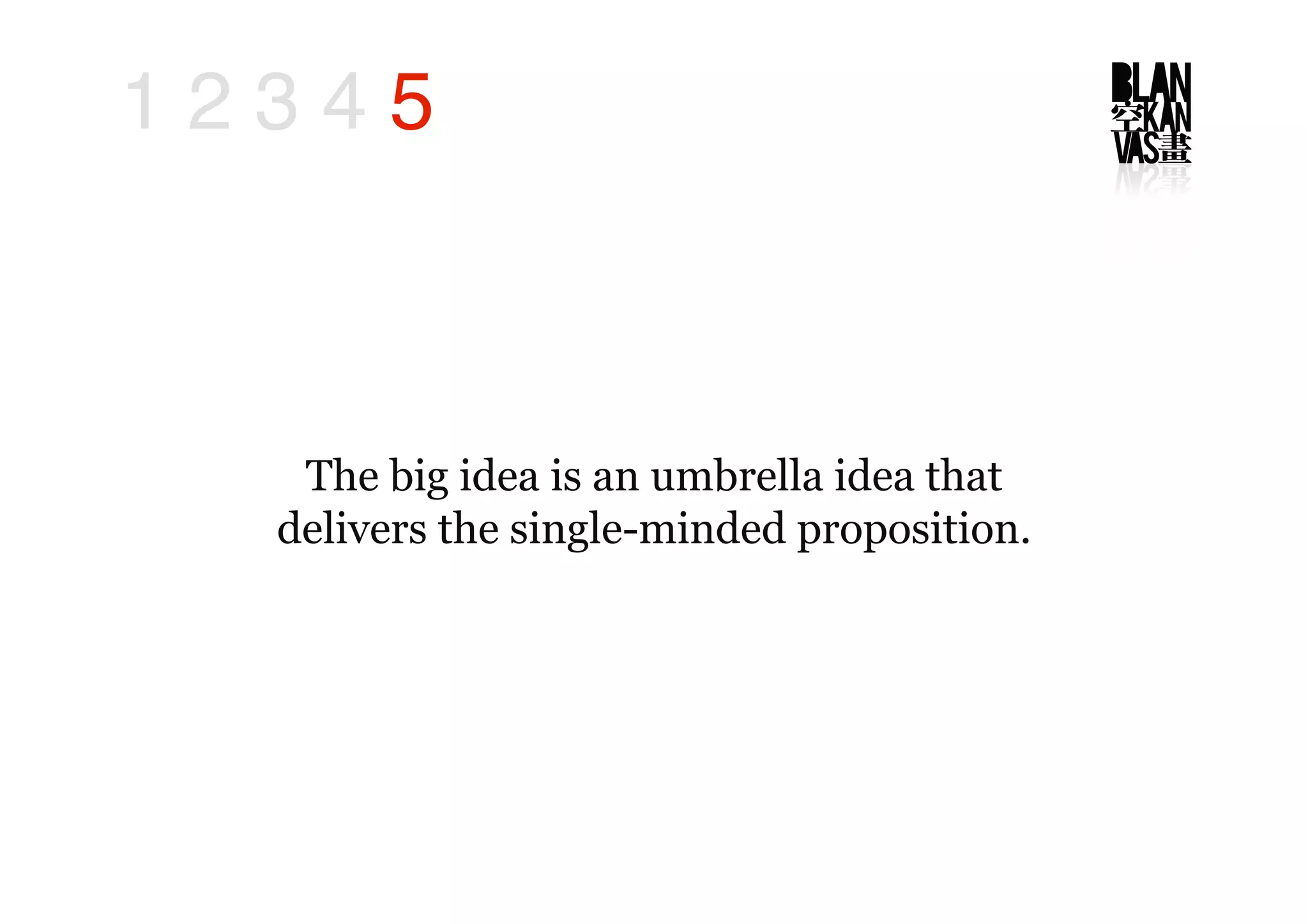 The Big Idea in 5 Steps