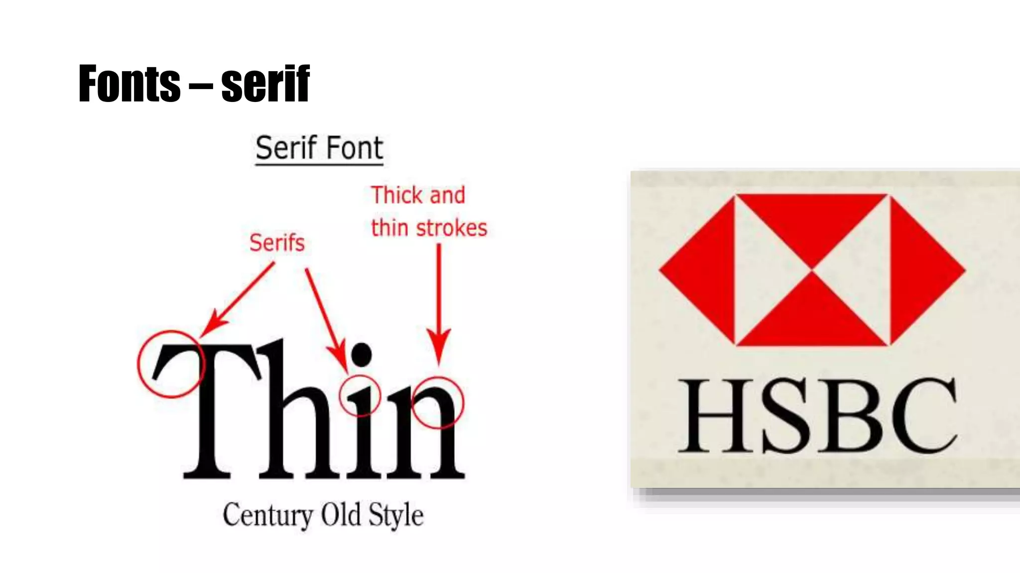 Fonts – serif
 